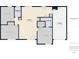 Detailed floor plan showing approximate total area and layout of rooms including kitchen, bathroom, and garage at 91 W Cedarwood Cir, Kissimmee, FL 34743