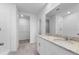 Spacious bathroom featuring double granite vanity and shower at 1340 Oak Valley Drive, Auburndale, FL 33823