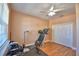 This exercise room features a large window and plenty of room for all your equipment at 2110 Saddlewood Dr, Bartow, FL 33830