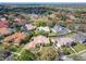 An aerial view of a neighborhood showcasing beautiful homes with well-kept lawns and mature trees at 2204 Kettle Dr, Orlando, FL 32835