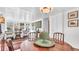 The dining room features hardwood floors, a round table, and natural light from the surrounding windows at 2300 N Scenic Hwy # 61, Lake Wales, FL 33898