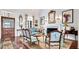Elegant living room with fireplace, blue furniture, and stylish decor at 2300 N Scenic Hwy # 61, Lake Wales, FL 33898