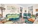 Cozy sitting room featuring wicker furniture, floral rug, and bright colors at 2300 N Scenic Hwy # 61, Lake Wales, FL 33898