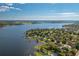 Aerial view of a lakeside community at 315 Bayberry Dr, Polk City, FL 33868