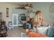 Comfortable living room featuring a cozy seating area, stylish decor, and plenty of natural light at 315 Bayberry Dr, Polk City, FL 33868