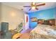 Bedroom featuring a ceiling fan and carpeted floor at 3430 Cove E Ct, Winter Haven, FL 33880