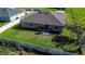 Aerial view of fenced backyard and patio at 3467 Sutton Ridge St, Lakeland, FL 33810