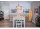 Cozy dining area with modern lighting, stylish decor, and comfortable seating at 3467 Sutton Ridge St, Lakeland, FL 33810
