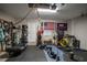 Home gym in garage with work out equipment at 3467 Sutton Ridge St, Lakeland, FL 33810