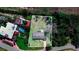 Aerial view of the home and lot outlined in white at 352 W Graham Park Dr, Haines City, FL 33844