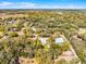 Stunning aerial view highlighting this home nestled amongst lush greenery in a vibrant neighborhood at 3614 Twisted Oak Ct, Lake Wales, FL 33898