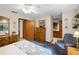 Bedroom features soft carpet, natural light, and a private dressing area at 3614 Twisted Oak Ct, Lake Wales, FL 33898