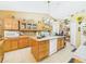 Spacious kitchen island with granite countertops, oak cabinetry, and modern appliances at 3690 Wellington Pl, Bartow, FL 33830