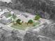 Aerial view of a property with lush landscaping and a large backyard at 100 Heatherwood Blvd, Lake Wales, FL 33859