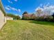 Spacious backyard with lush lawn and flowering trees offers privacy and outdoor enjoyment at 1055 Lena Run Ct, Winter Haven, FL 33880