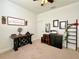 Bedroom with carpeted floor, window, and decorative furnishings at 1055 Lena Run Ct, Winter Haven, FL 33880