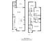 Detailed floorplan showcasing two stories, bedrooms, bathrooms, kitchen, living room, dining area, and patio at 141 Claire Ln, Davenport, FL 33837