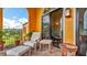 Comfortable outdoor seating on balcony overlooking lush greenery at 2300 N Scenic Hwy # 56, Lake Wales, FL 33898