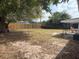 Expansive backyard featuring a newer wooden fence and mature trees at 253 Walter Ave, Frostproof, FL 33843