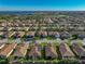Aerial view of a neighborhood street showing well-maintained homes, lawns, and landscaping at 4485 Turnberry Ln, Lake Wales, FL 33859