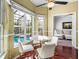 Charming breakfast nook with floor to ceiling window overlooking the pool at 4485 Turnberry Ln, Lake Wales, FL 33859