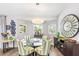 Inviting dining room with modern table, decor and lots of natural light at 462 Lake View Way, Auburndale, FL 33823