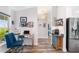 Comfortable home office space with a bright window and view to the kitchen at 462 Lake View Way, Auburndale, FL 33823