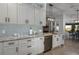 This modern kitchen features stainless appliances, granite countertops and plenty of cabinet space at 633 Hart Lake Dr, Winter Haven, FL 33884