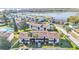 Community aerial view featuring well-maintained townhomes with convenient parking and lake views at 900 Avenue Z Se # A3, Winter Haven, FL 33880
