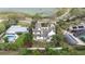 Aerial view of the house and backyard, with a pool on an adjacent property at 926 S Lakeshore Blvd, Lake Wales, FL 33853