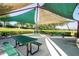 Shaded picnic area featuring green picnic tables and park views, great for outdoor gatherings at 1108 Zion Dr, Haines City, FL 33844