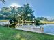 A small community dock is available for residents to access the lake at 114 Jana Cir, Auburndale, FL 33823