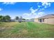 Spacious backyard featuring a storage shed and a well-maintained lawn at 238 Lake Eloise Pointe Blvd, Winter Haven, FL 33880