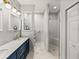 Bathroom featuring a marble countertop, separate toilet, and walk-in shower at 3014 Ashton Palms Dr, Lake Wales, FL 33859