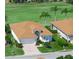 Ariel view of beautiful property, complimented by a nearby golf course at 4088 Dunmore Dr, Lake Wales, FL 33859