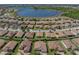 Overhead view of a residential neighborhood with a nearby lake, showcasing the property's prime location and surroundings at 5325 Nicklaus Dr, Winter Haven, FL 33884