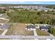 Aerial shot of a well-maintained single-Gathering home boasting a large yard with white fence at 747 Fraser Ct, Kissimmee, FL 34759