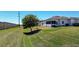 Expansive backyard featuring a well-kept lawn, minimal landscaping, and a clean exterior view of the house at 1055 Canary S Cir, Lakeland, FL 33809