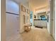 Well-lit bathroom with a large walk-in shower, neutral decor, and convenient bench seating at 1402 Colonial Ct, Winter Haven, FL 33884