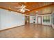 This sunroom has a wood ceiling, tiled floor, and access doors at 225 Wes Mann Rd, Babson Park, FL 33827