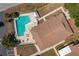Overhead view of the community pool area and clubhouse at 23 Kendra Ct, Winter Haven, FL 33880