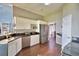 Modern kitchen features sleek stainless-steel appliances and a black countertop at 329 Hamilton Shores Ne Dr, Winter Haven, FL 33881
