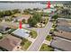 Aerial view of a single-story home near the community clubhouse at 3912 Baldwin Ln, Winter Haven, FL 33884