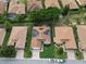Aerial view of the property showing the house, driveway, and lush community landscaping at 4063 Birkdale Dr, Lake Wales, FL 33859