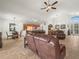 Expansive open-concept living space with a dining area and views into the kitchen at 4313 Heath Land Ln, Lake Wales, FL 33859