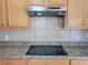 This kitchen showcases modern cooktop, countertops, and wooden cabinets at 4610 Yellow Bay Dr, Kissimmee, FL 34758