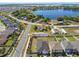 This aerial shows the location of the property near a lake in a well-established neighborhood at 4957 Old Lucerne Park Rd, Winter Haven, FL 33881