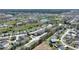 Aerial view of home and the surrounding community and a retention pond at 916 Balmoral Dr, Davenport, FL 33896