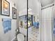 Clean bathroom with modern fixtures and a convenient shower at 125 E Graham Park Dr, Haines City, FL 33844
