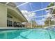 Screened-in pool and patio area features a relaxing jacuzzi and outdoor dining set at 1942 Bermuda Pointe Dr, Haines City, FL 33844